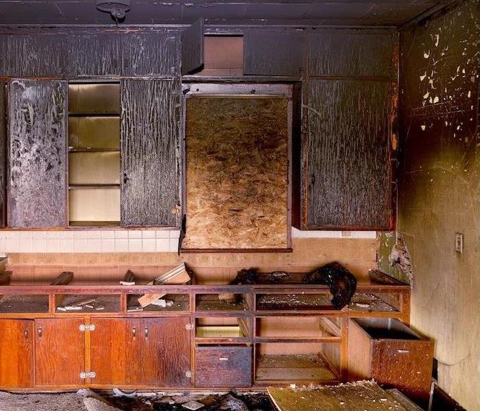 kitchen cabinets after fire