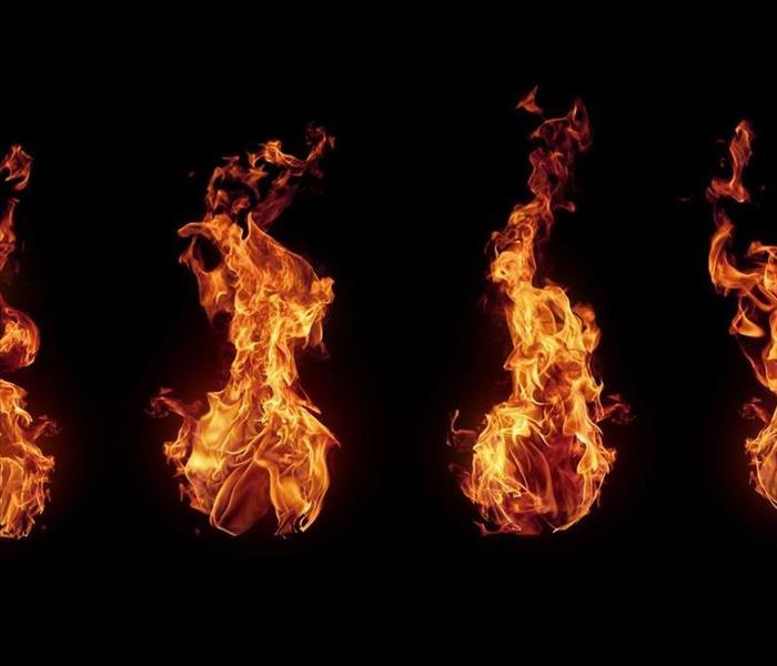 four separate flames